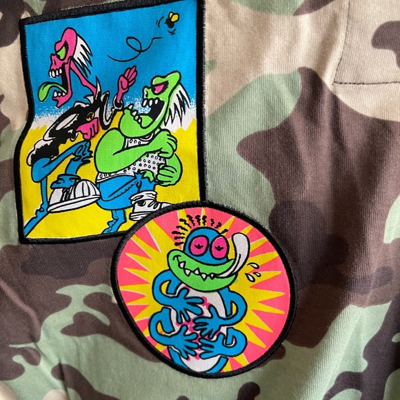 25) Jeremy Scott x Adidas Originals Graphic T-shirt Sz XL - Picture 5 of 6